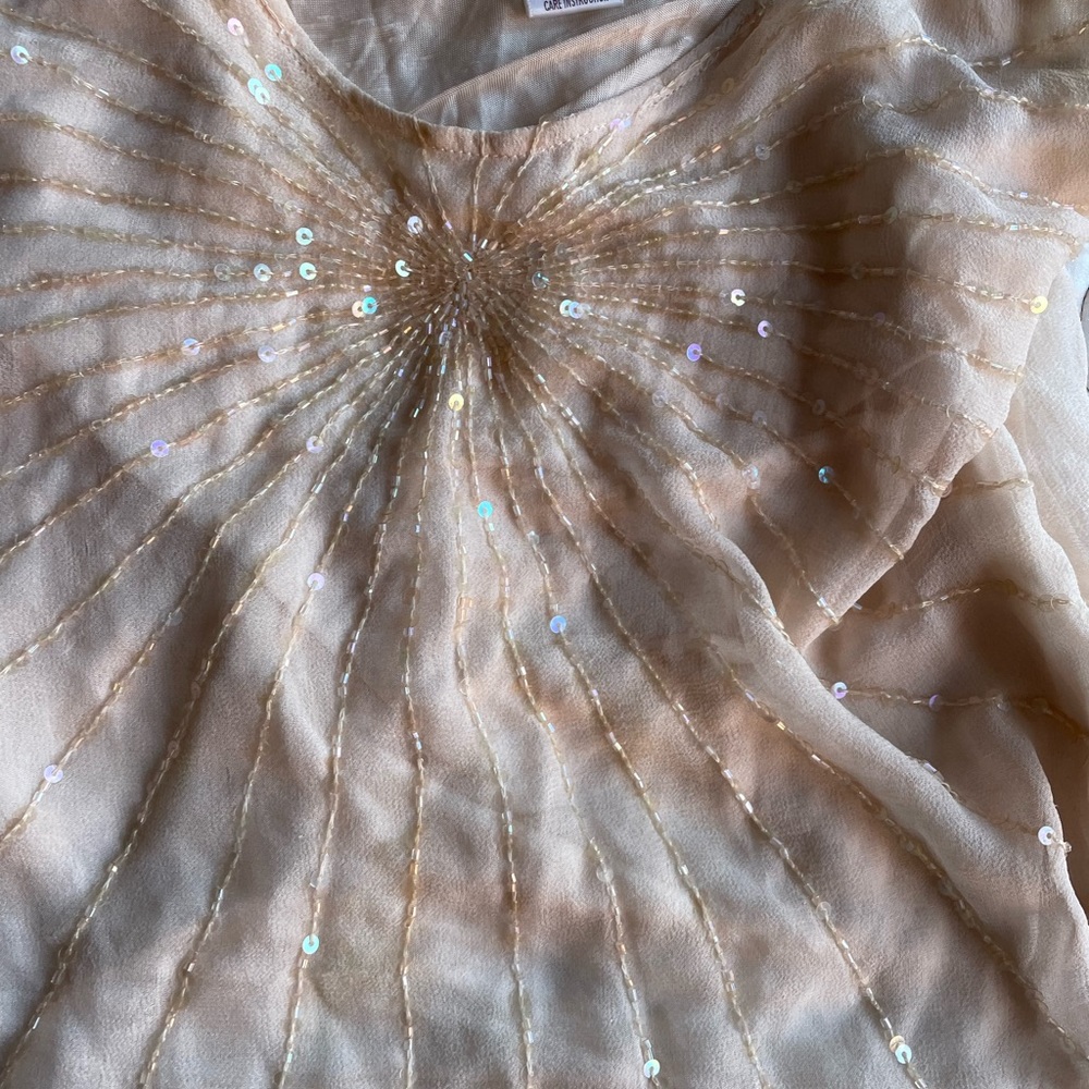 Silk and sequin tank